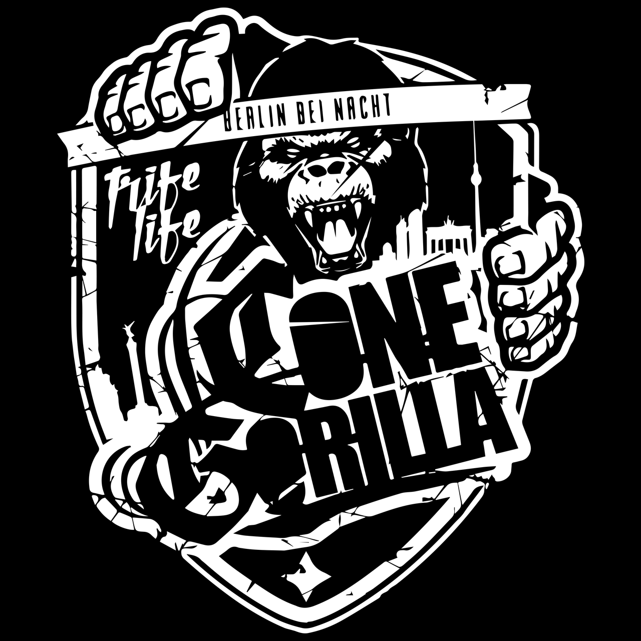 Bild von CONE GORILLA - BERLIN BEI NACHT SHIRT [schwarz]